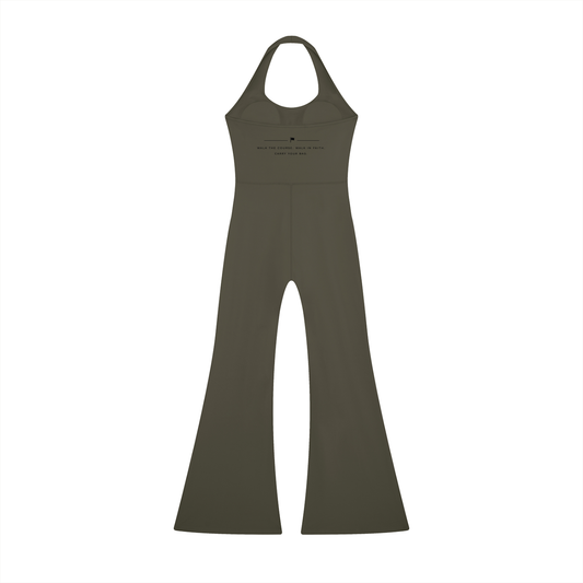 MADE FOR ME: Women's Halter Flared Jumpsuit