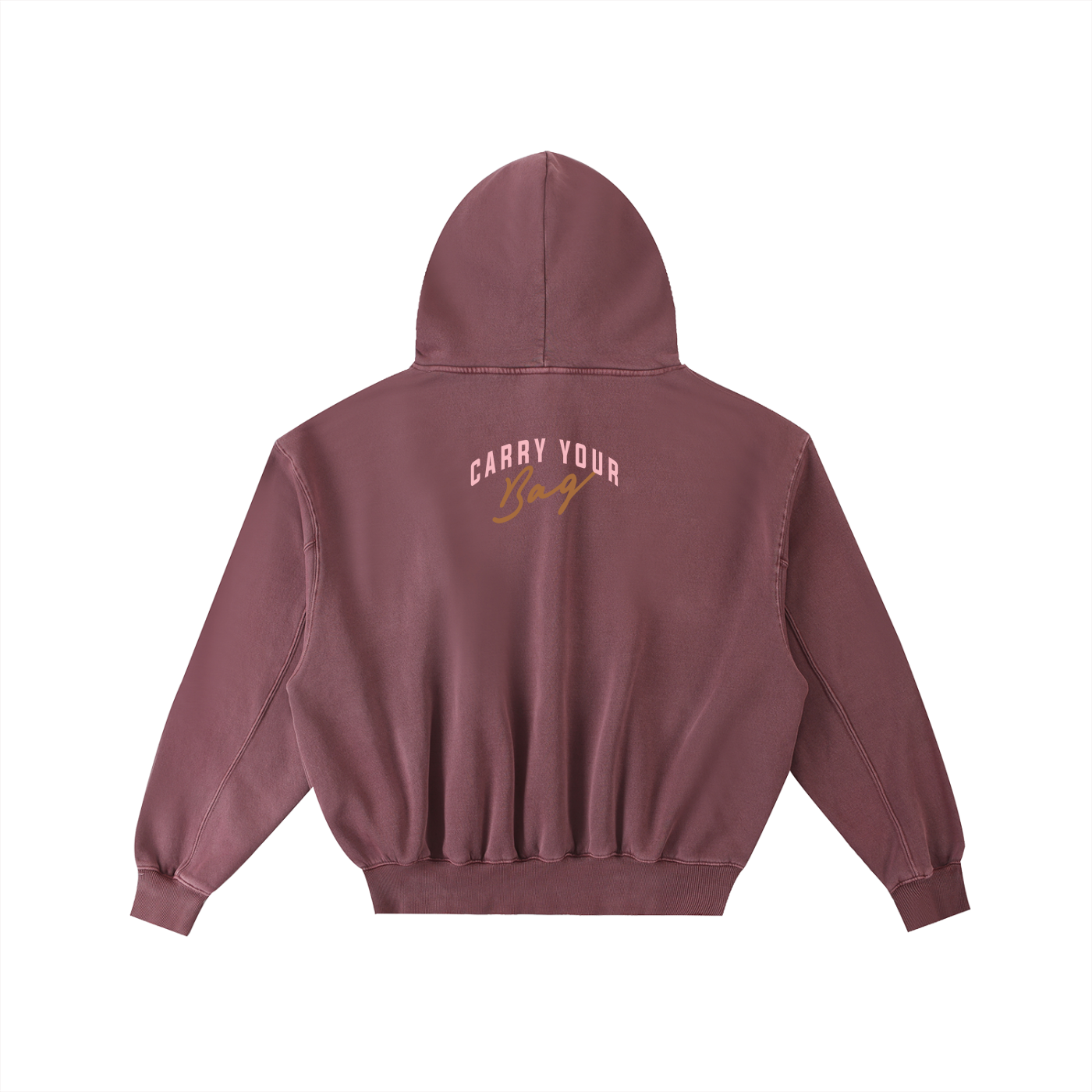 Frayed Enzyme Washed Fleece Hoodie