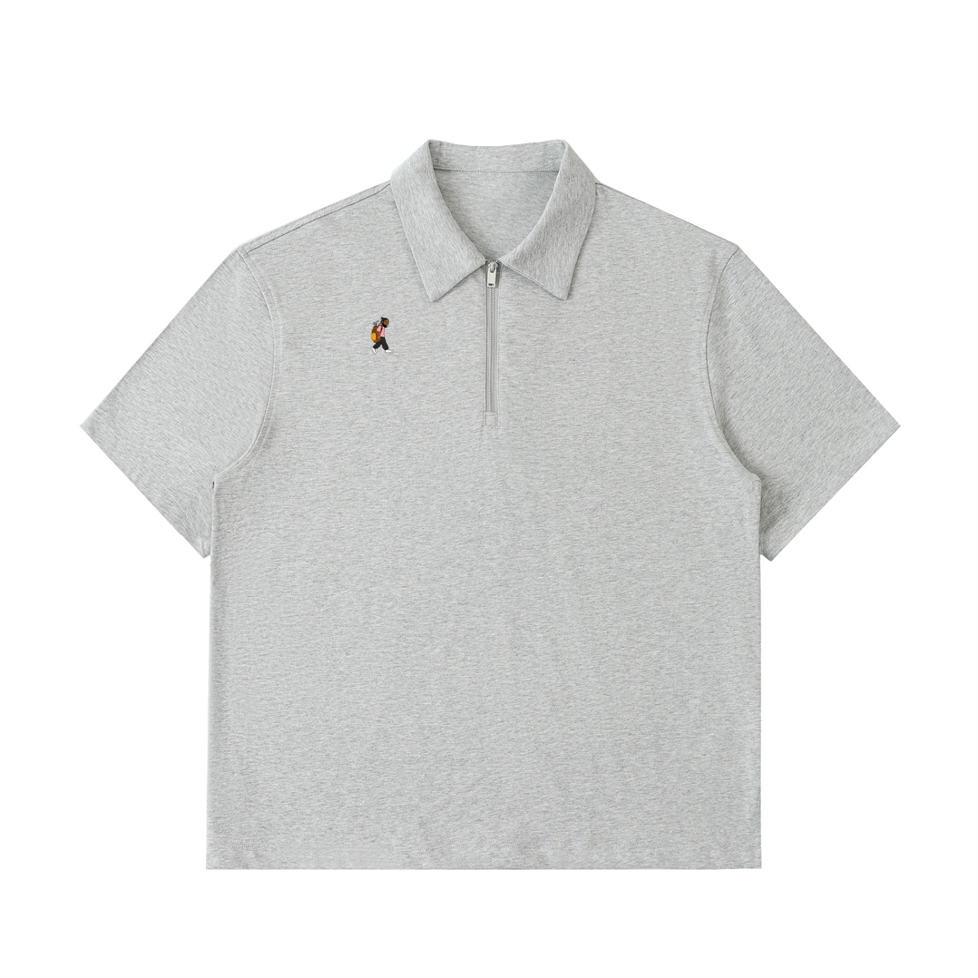 Half-Zip Cotton Polo Shirt