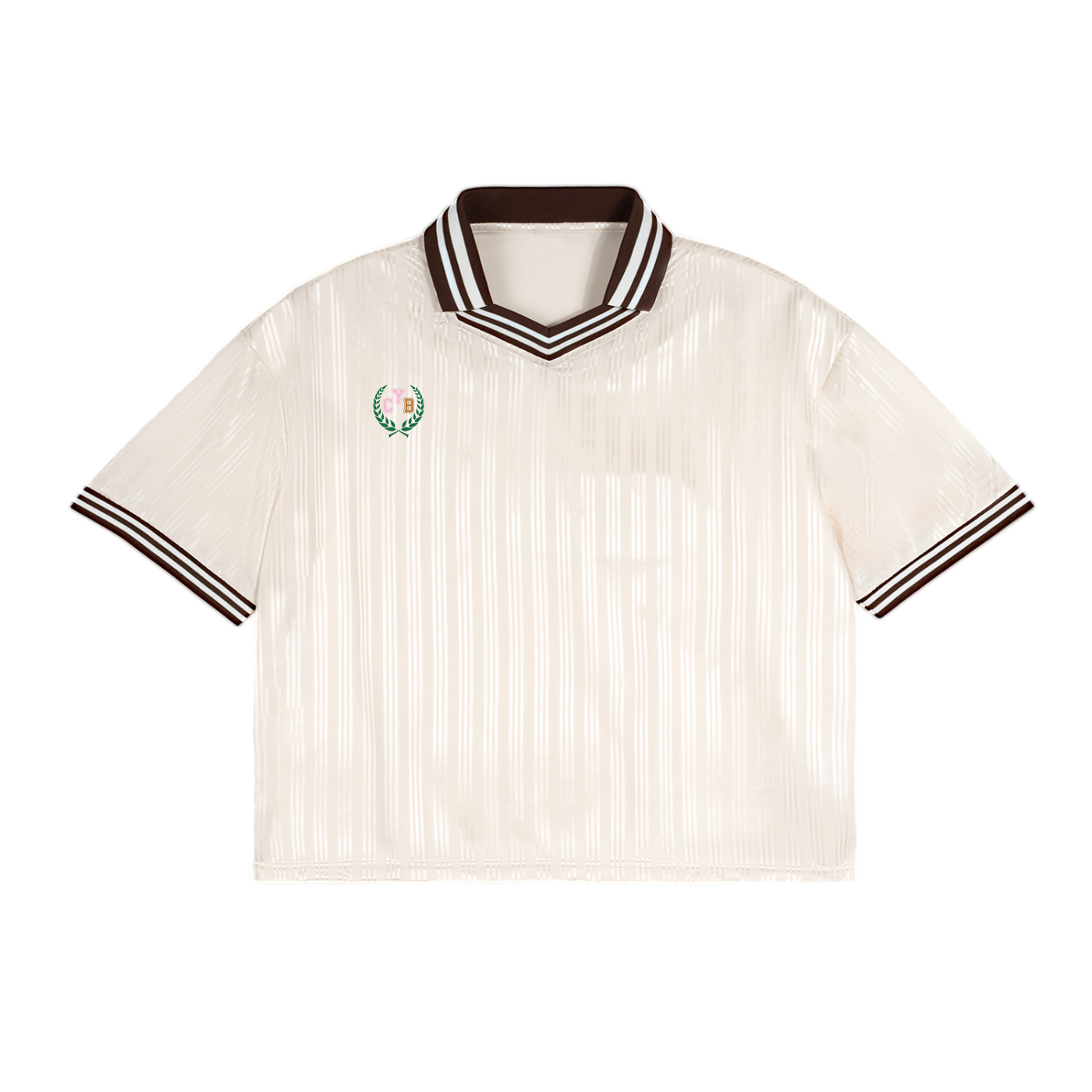 Contrast Stripes Polo Collar T-Shirt