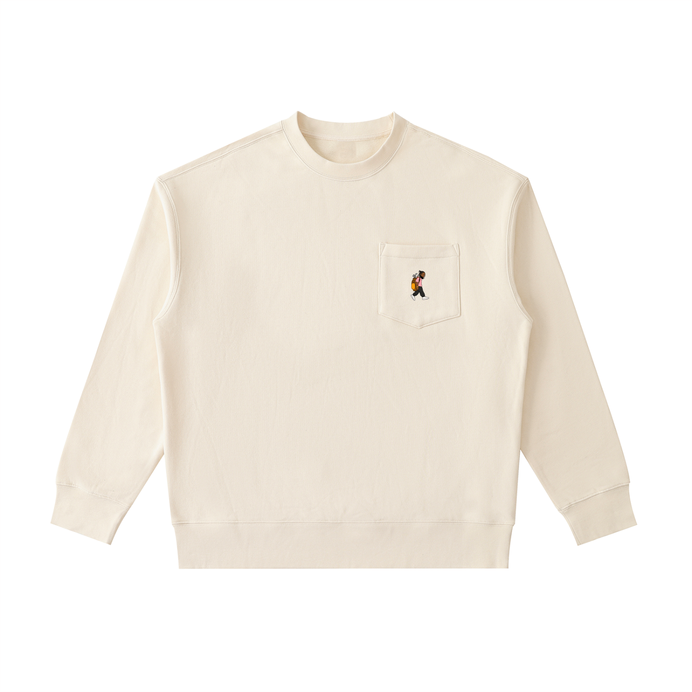 Heavyweight Patch Pocket Crewneck Sweatshirt