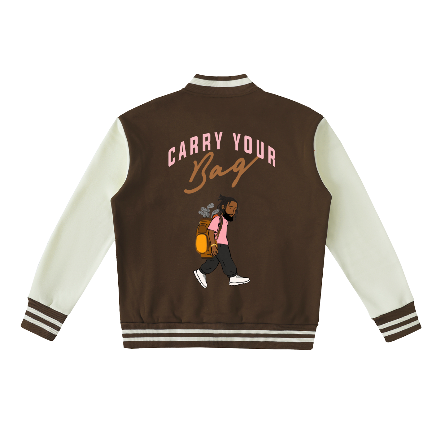 Two-Tone Fleeced Varsity Jacket