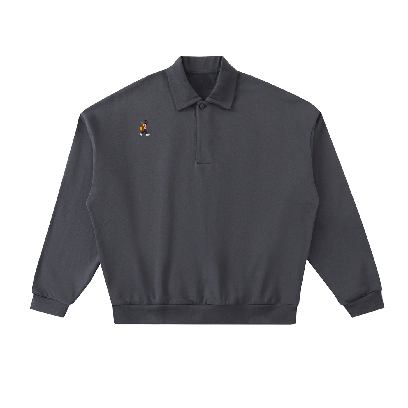 CYB Heavyweight Fleece Polo Sweatshirt