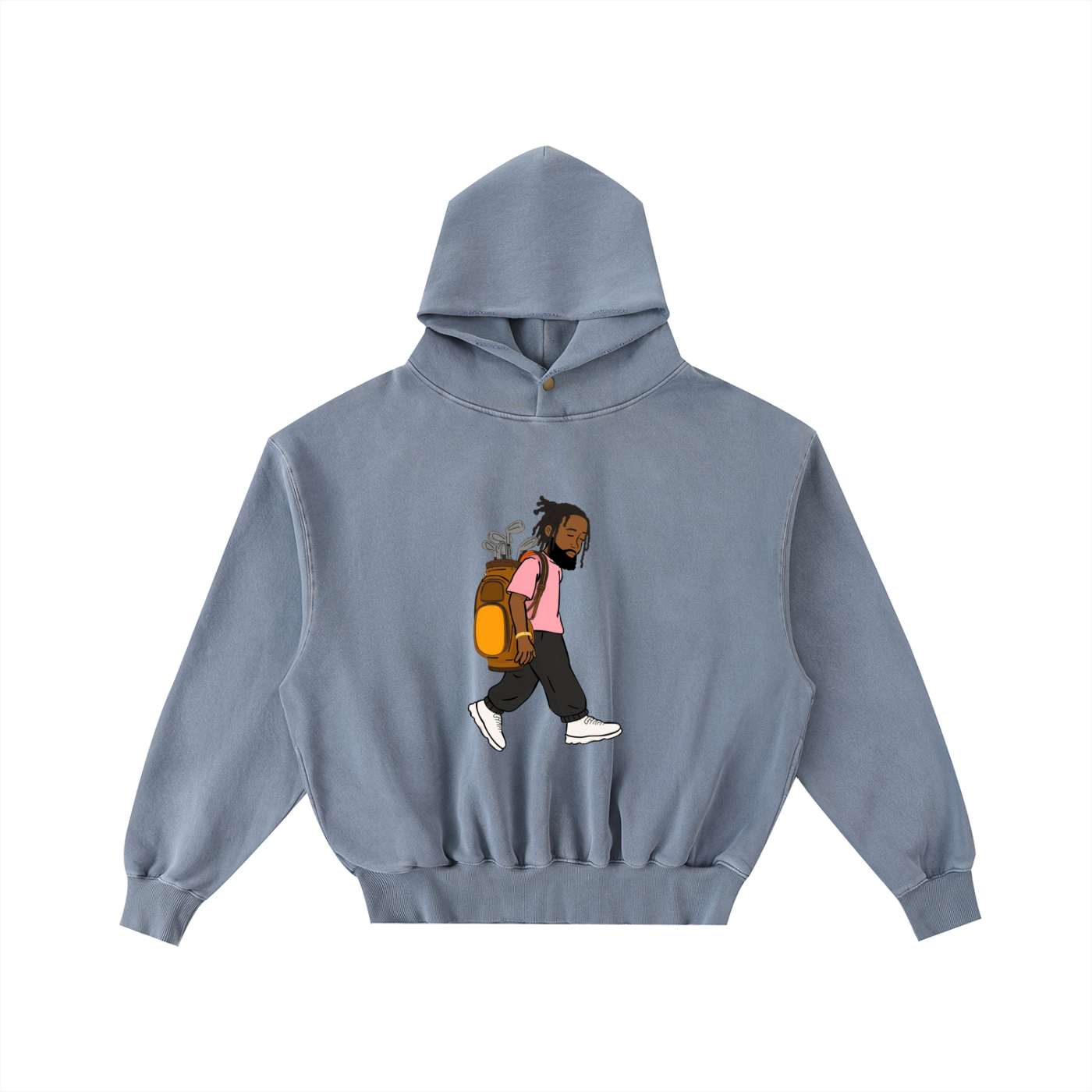 Frayed Enzyme Washed Fleece Hoodie