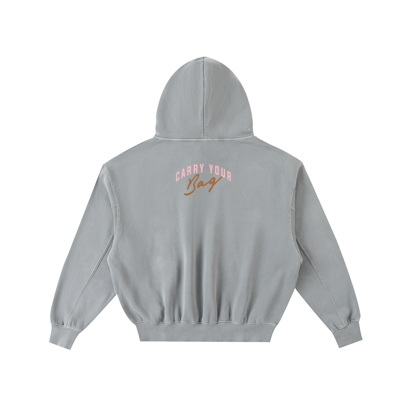 Frayed Enzyme Washed Fleece Hoodie