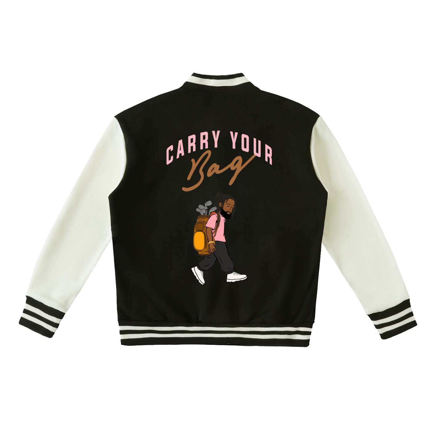 Two-Tone Fleeced Varsity Jacket